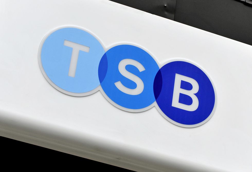 TSB logo outside bank branch