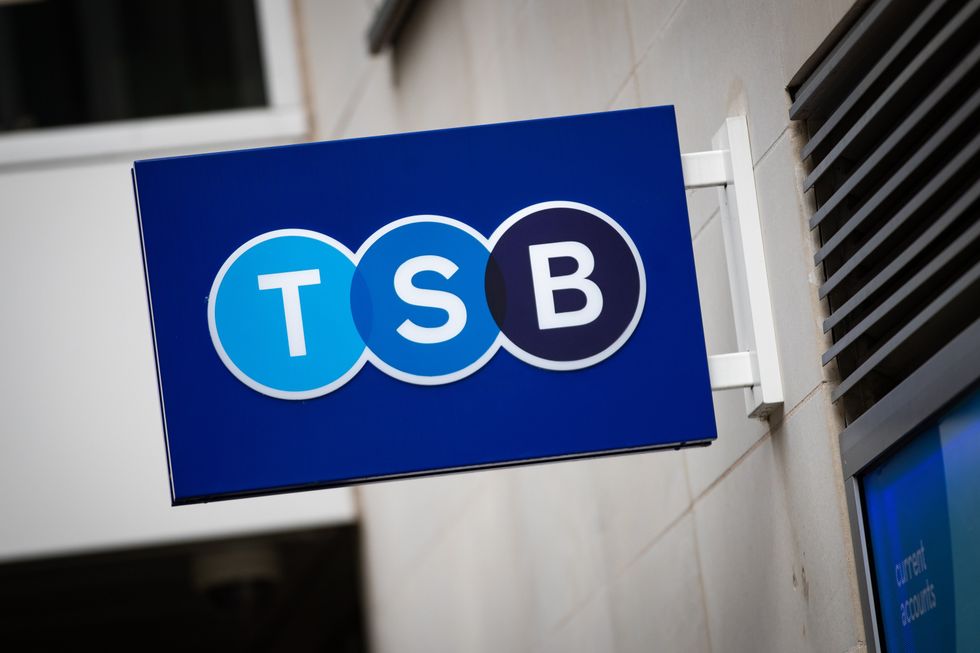 TSB logo outside bank branch