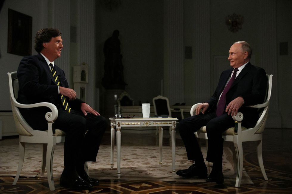 Tucker Carlson and Vladimir Putin