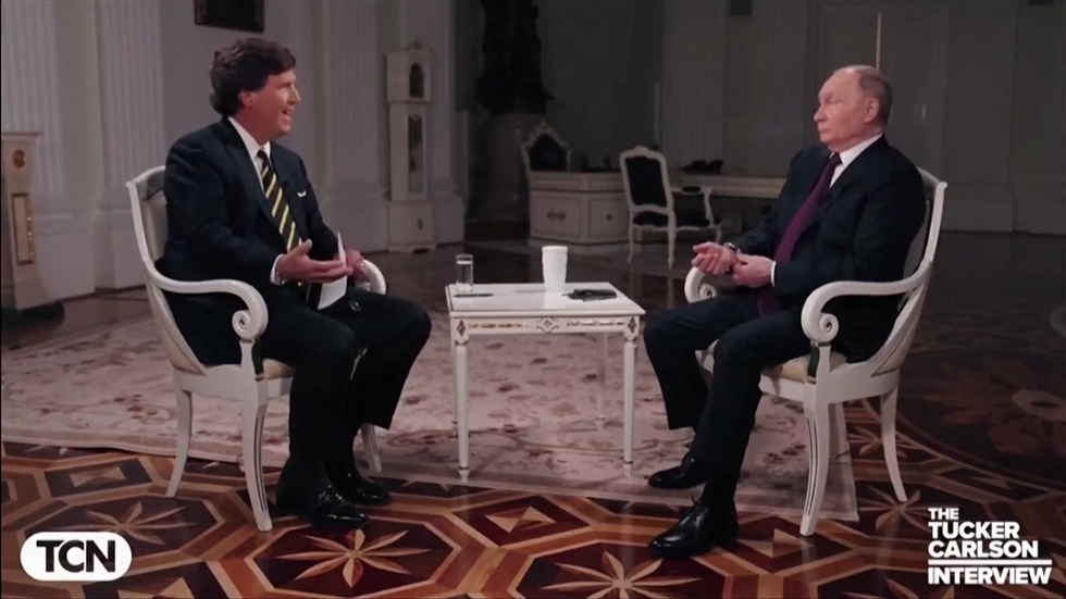 Tucker Carlson and Vladimir Putin