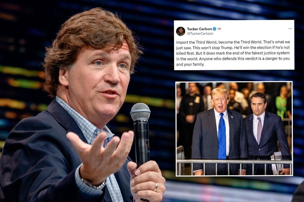 Tucker Carlson, tweet and Donald Trump
