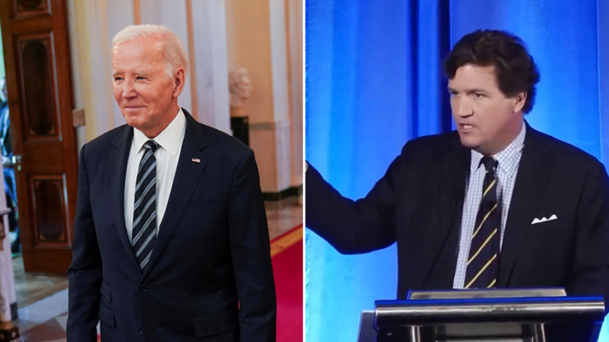 'Abrupt change is coming' Tucker Carlson warns America is 'on the brink of collapse' as he lashes out at Biden