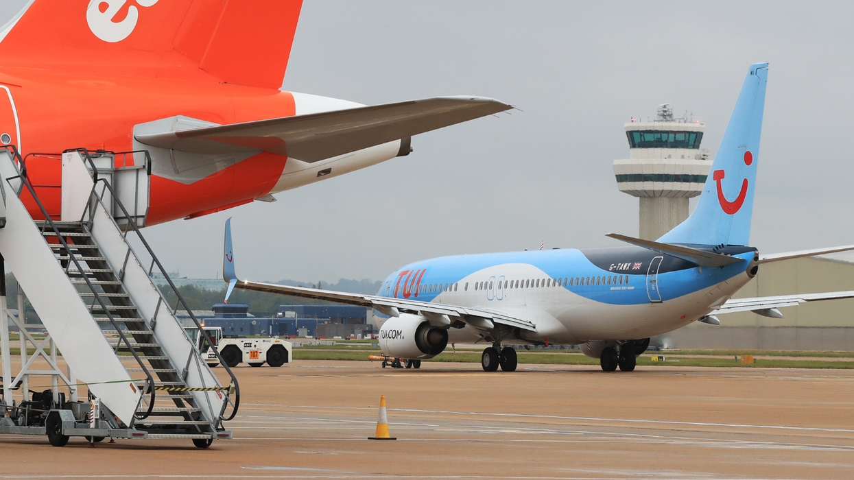 Tui flight on runway