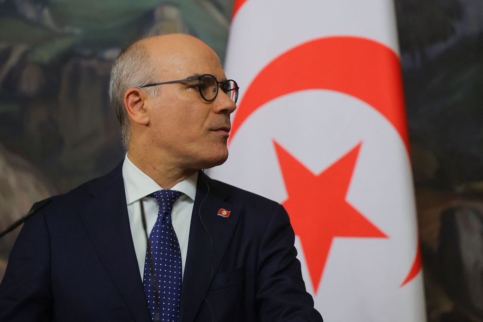 Tunisian Foreign Minister Nabil Ammar addresses a joint press conference in Moscow on September 26, 2023