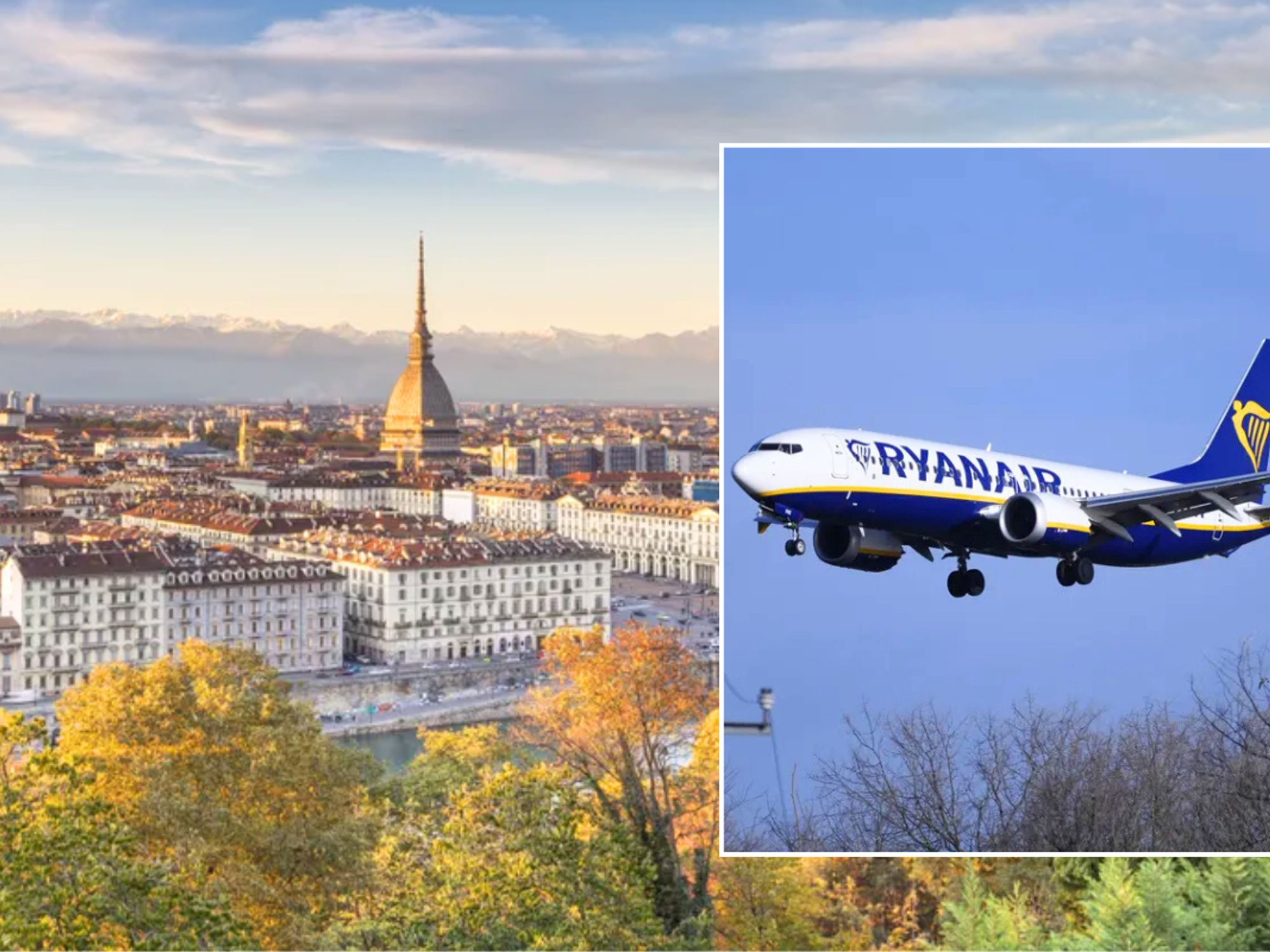 Turin Italy / Ryanair plane