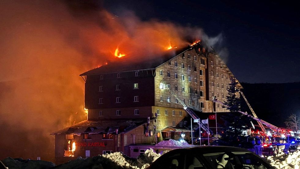 Turkey ski resort fire