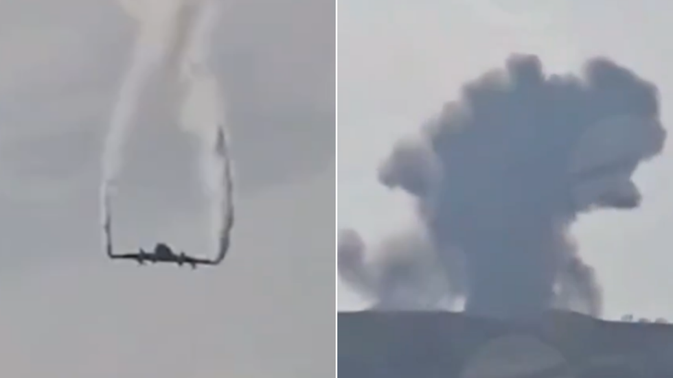 Turkish military C-130 plane as it crashed