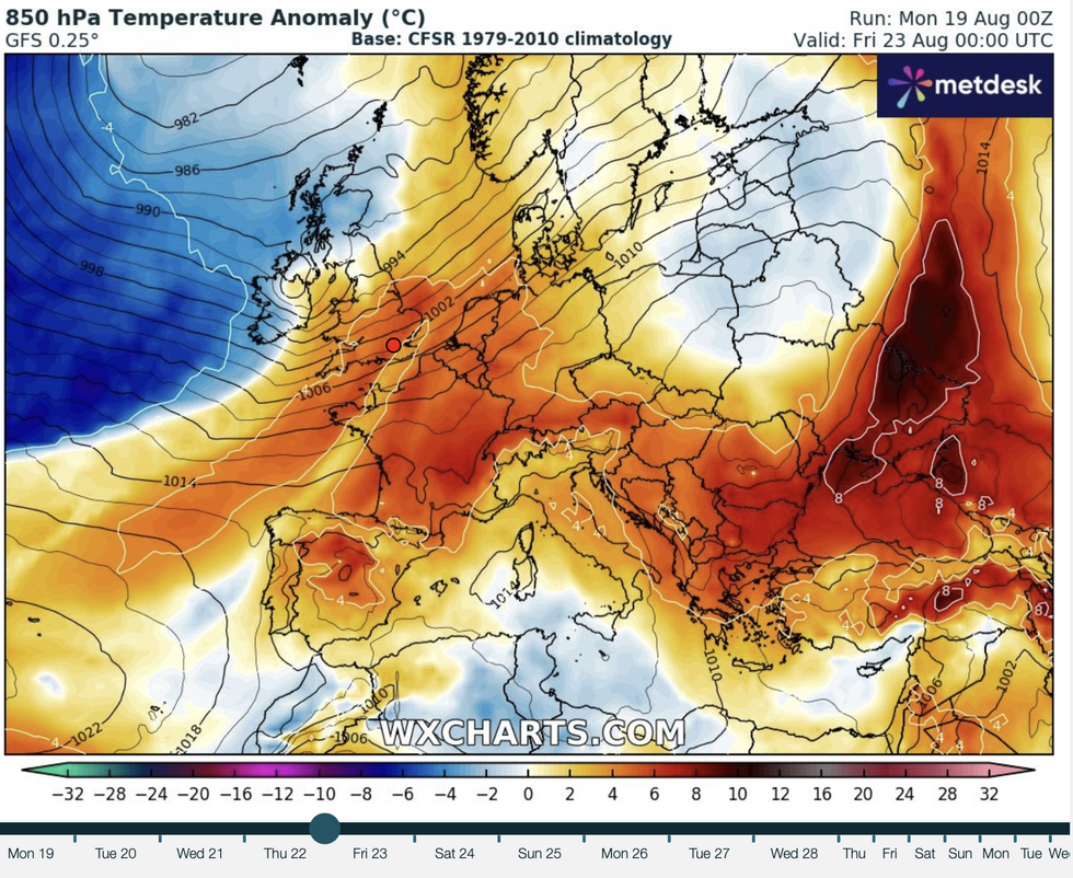 Turning warmer in the south, cooler in the north