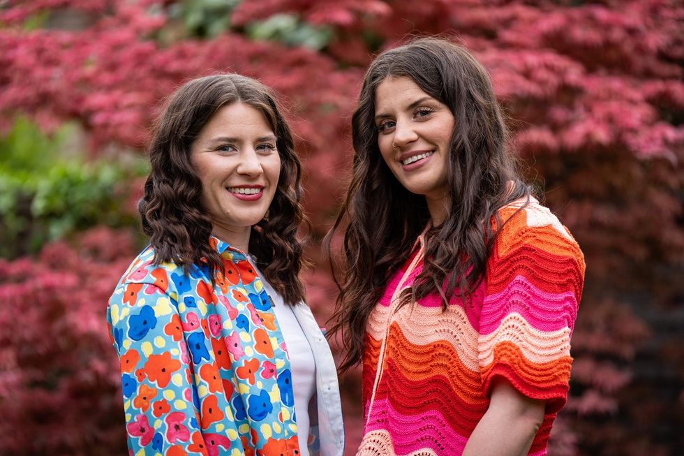 Twins Melissa and Georgia Laurie at their home in Sandhurst in Berkshire