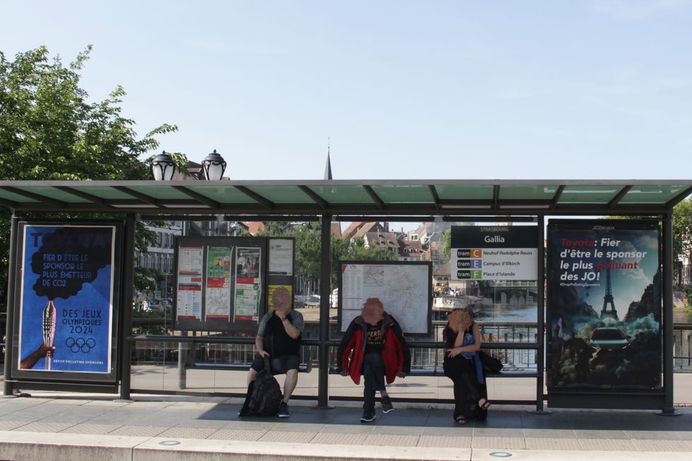 Two Brandalism posters in Strasbourg