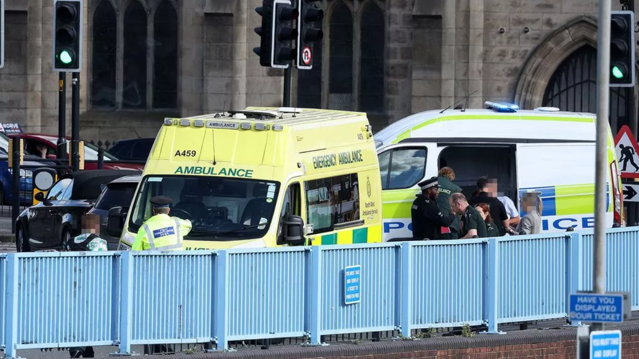 Two large scenes remained in place in Rochdale throughout Saturday evening