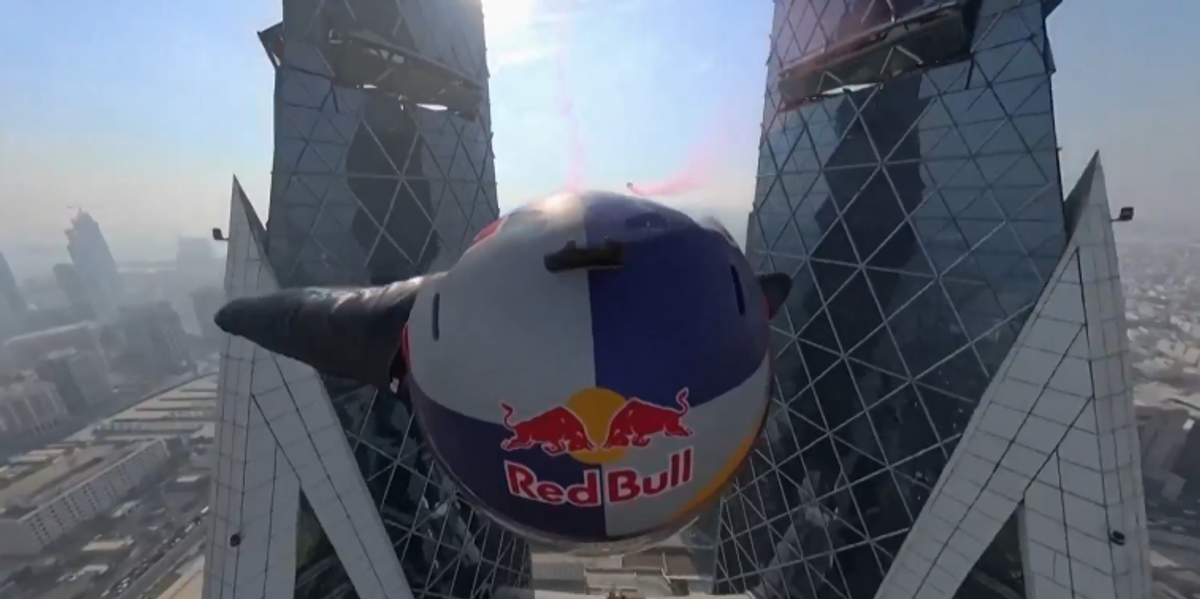 Red Bull athletes make history with world-first head-on skydive between iconic international buildings Red Bull athletes make history with world-first head-on skydive between iconic international buildings