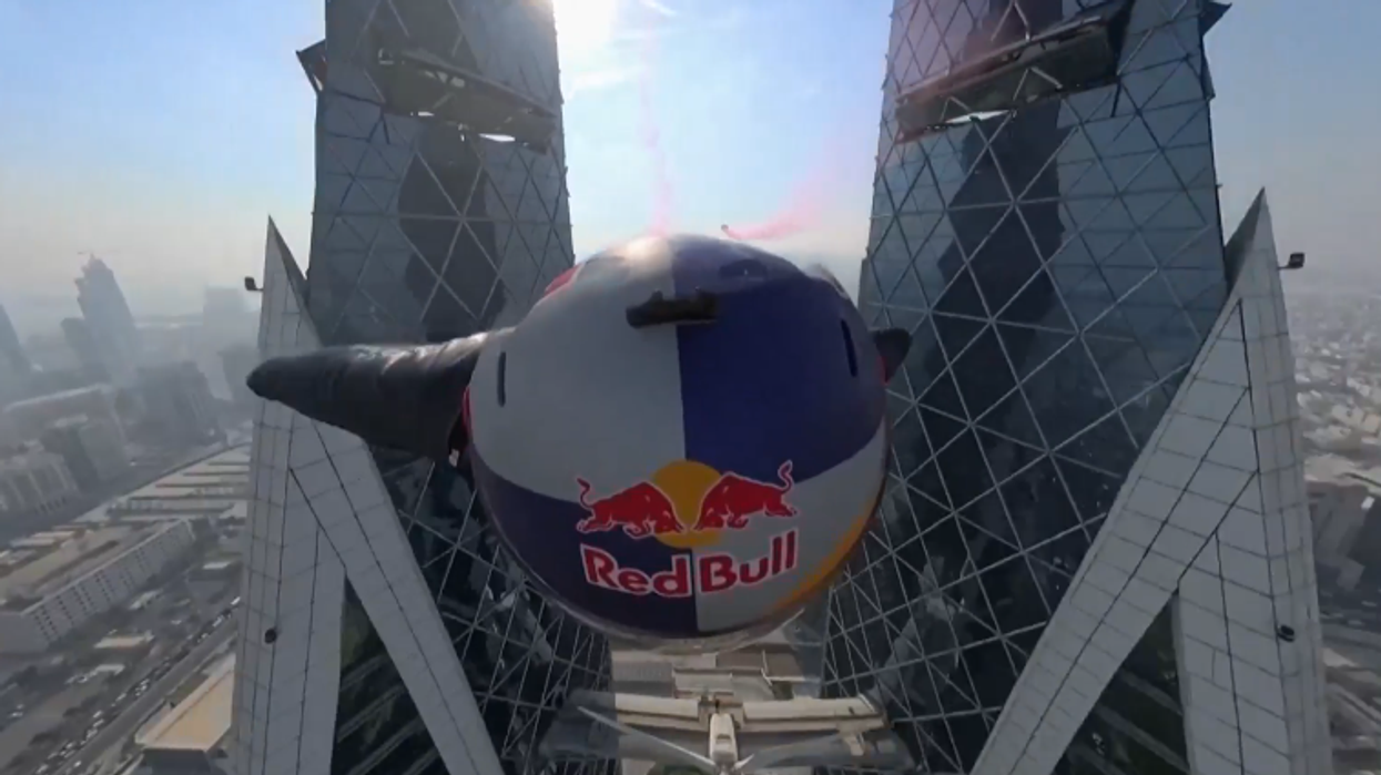 Two Red Bull wingsuit athletes