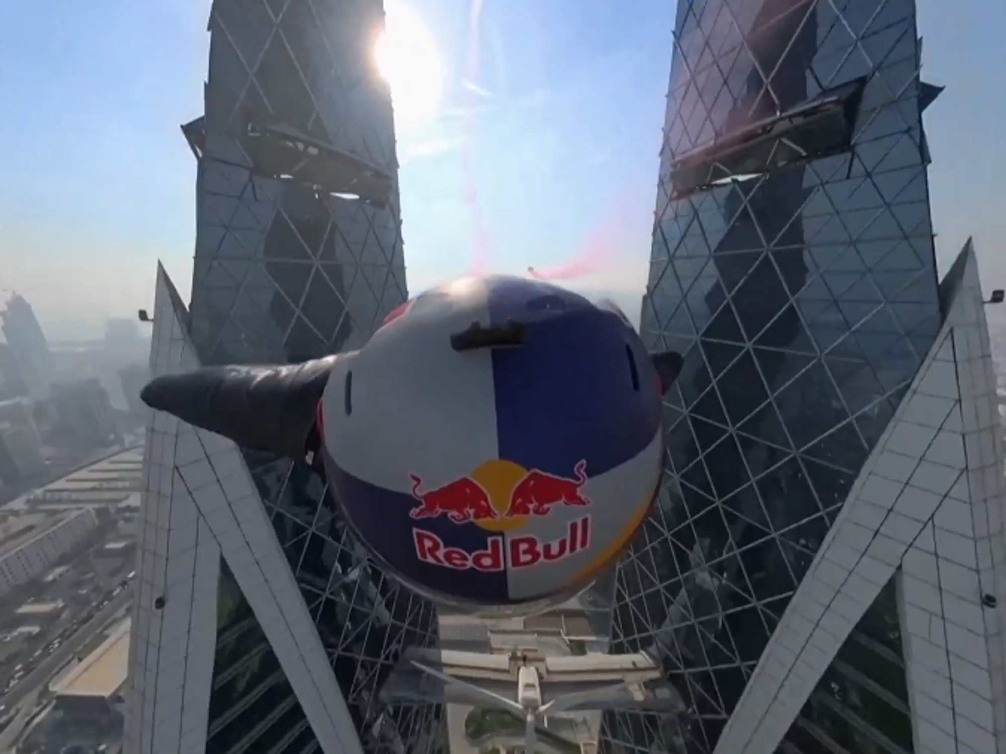 Two Red Bull wingsuit athletes