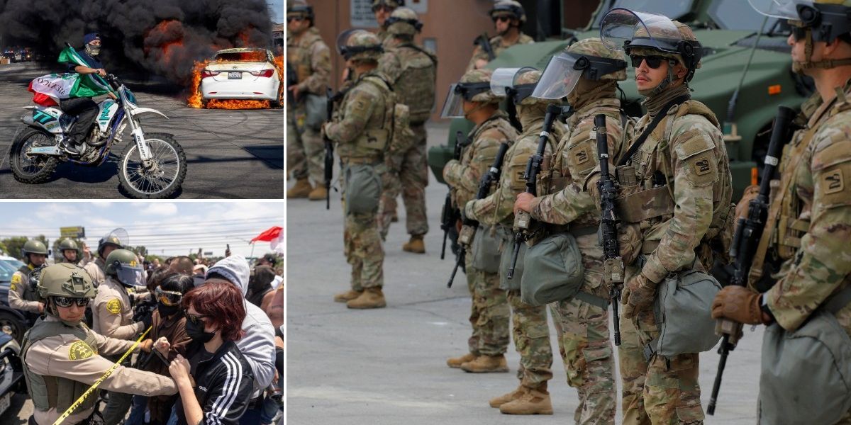 NextImg:Two thousand National Guard troops arrive in LA as riots erupt over Donald Trump's immigration raids