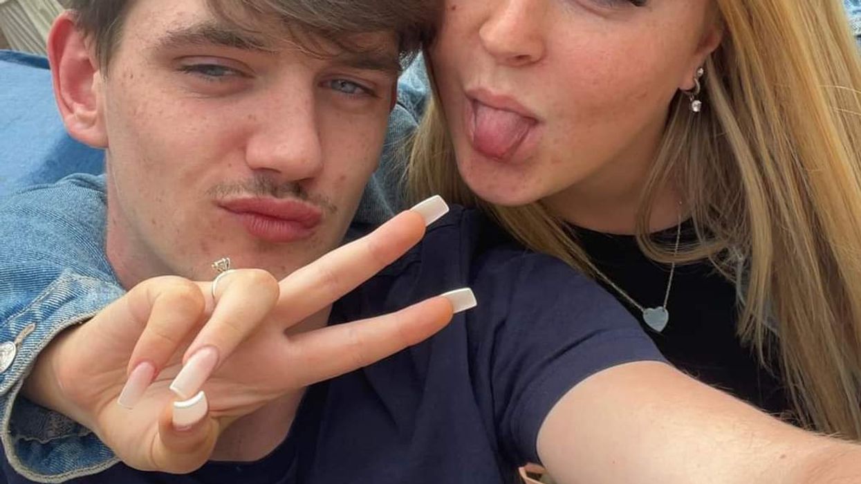 Tyler Kerry pictured with his girlfriend Molly (no surname given)
