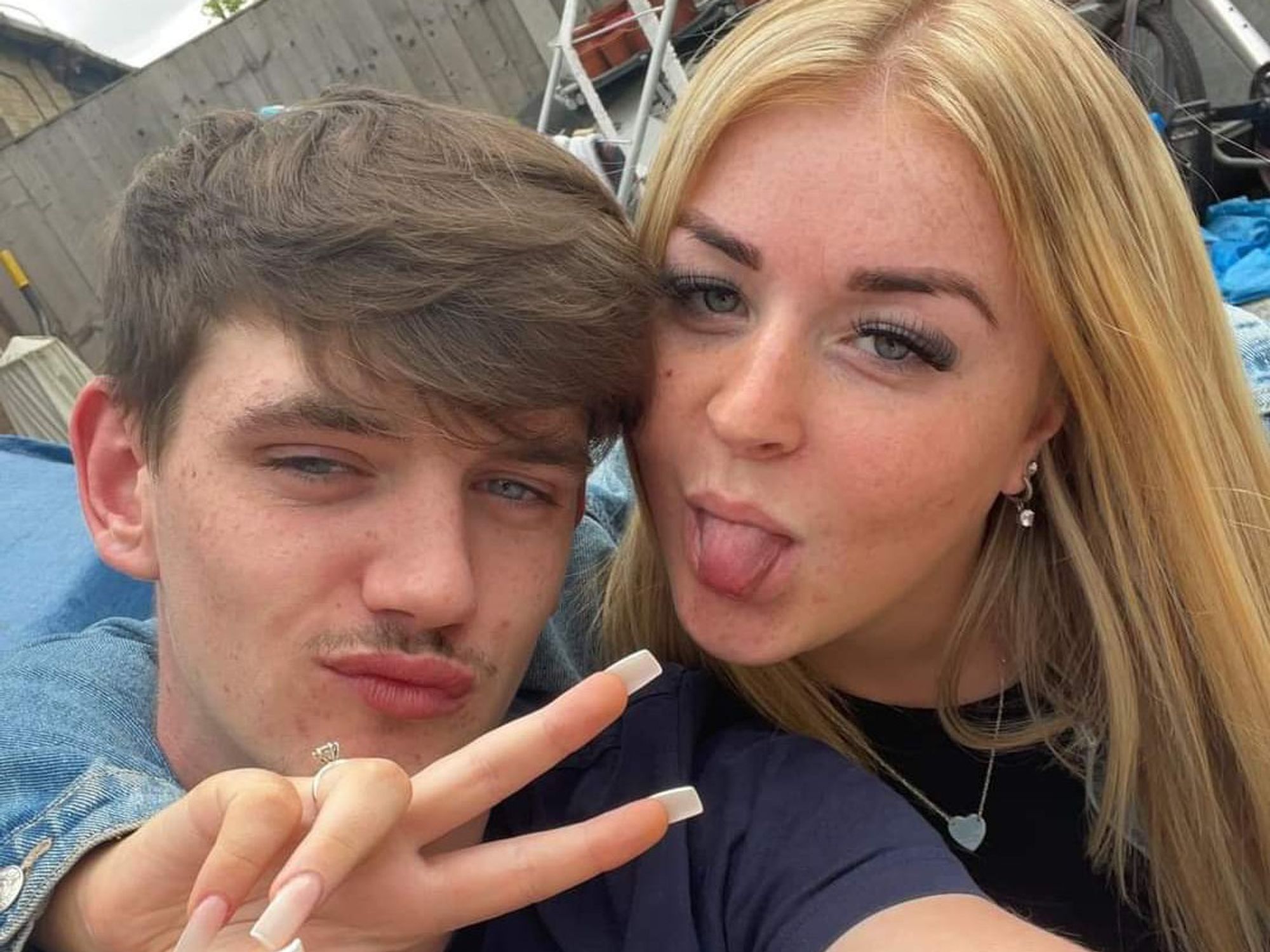 Tyler Kerry pictured with his girlfriend Molly (no surname given)