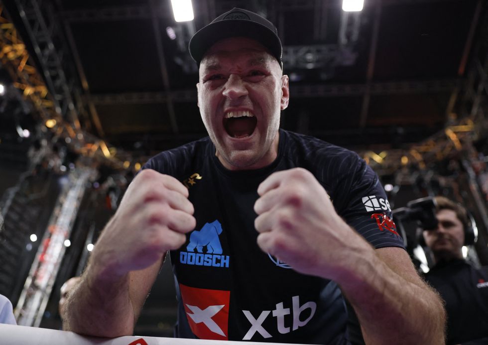 Tyson Fury called Anthony Joshua out to his face on Saturday night