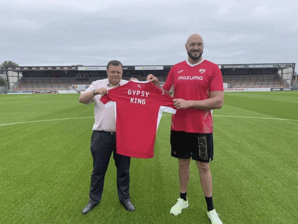 Tyson Fury sponsored Morecambe when they were in League One in 2022