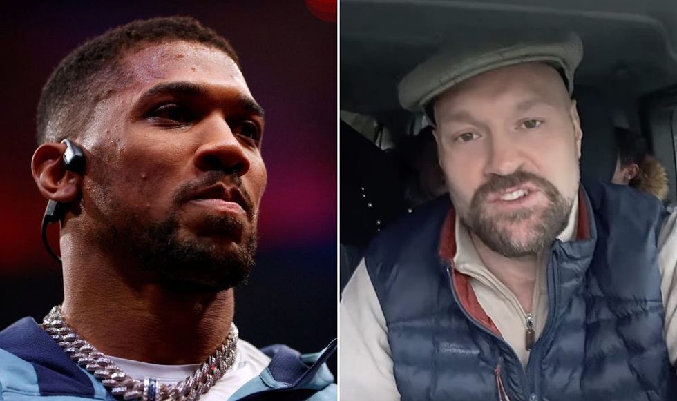 Tyson Fury took to social media to threaten Anthony Joshua