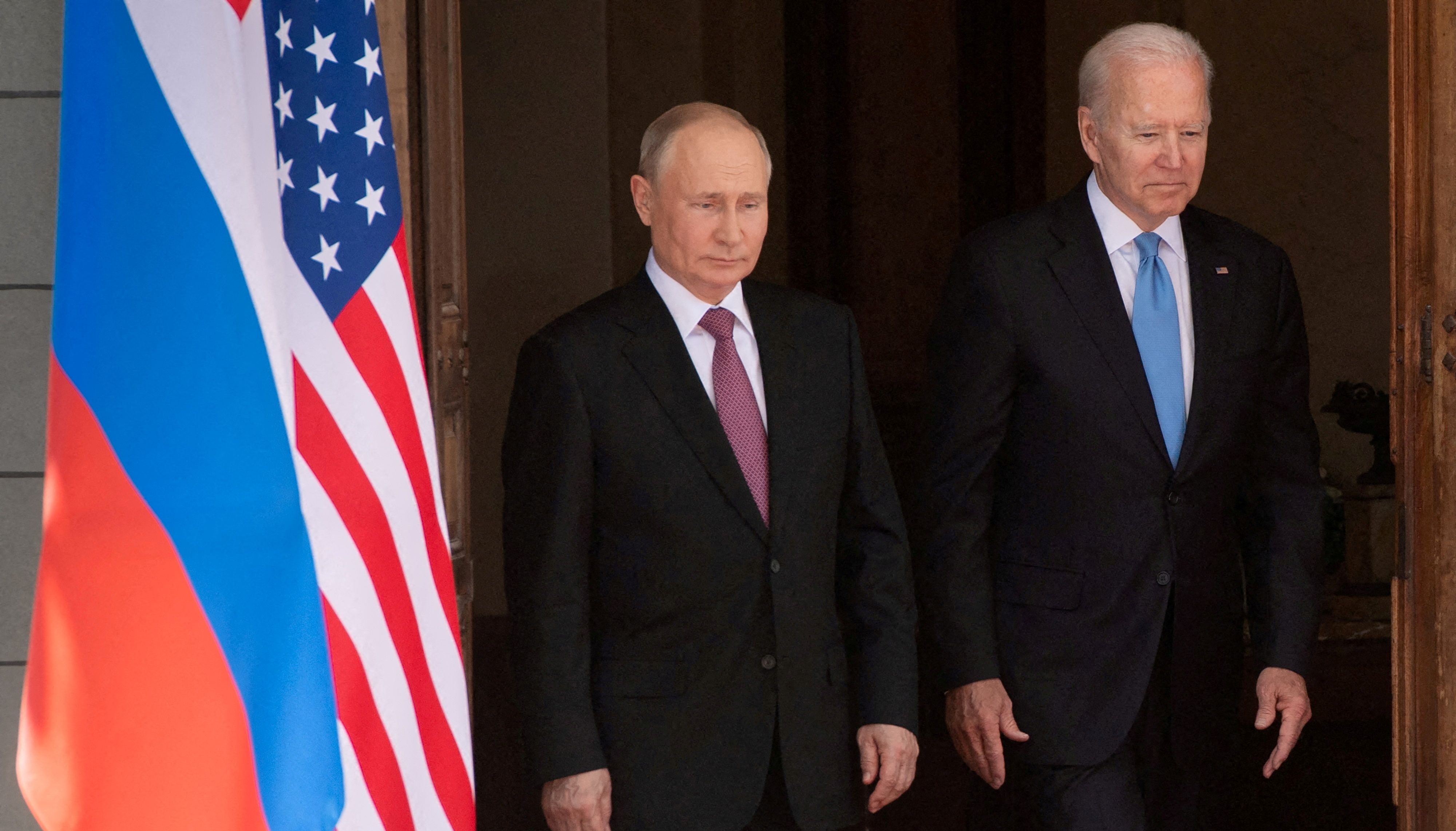 U.S. President Joe Biden and Russia's President Vladimir Putin in June 16, 2021.