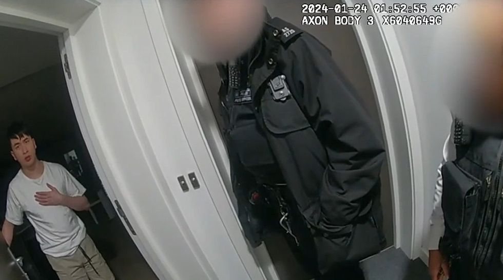 \u200b body worn camera of the arrest of Zhenhao Zou