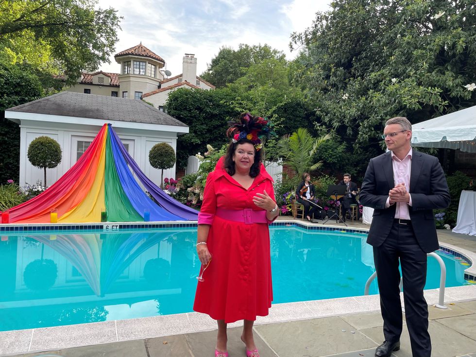 \u200b British Ambassador in Washington, Dame Karen Piece, celebrating Pride