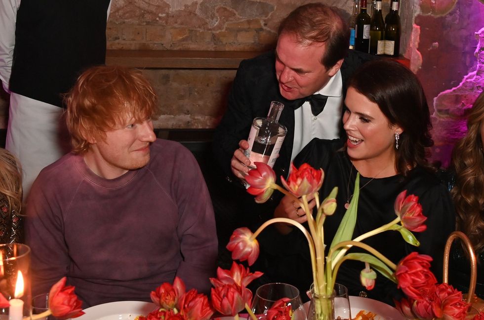 \u200b Ed Sheeran, Lord Harry Dalmeny and Princess Eugenie