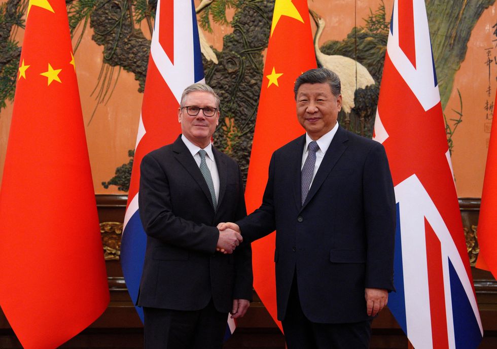 \u200b Keir Starmer shakes hands with Chinese President Xi Jinping