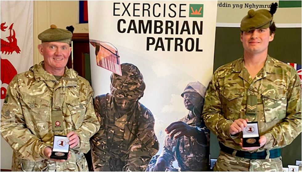 \u200b Major David 'Harry' Hood (left), with his son 26-year-old Corporal Declan Hood (right)