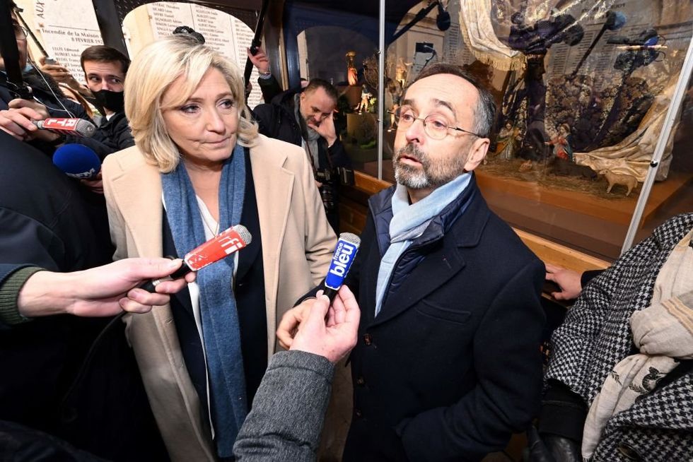 \u200b Marine Le Pen with Mayor Menard