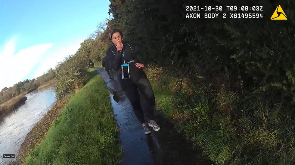 \u200b Nerys Lloyd at the riverside in Haverfordwest following the accident