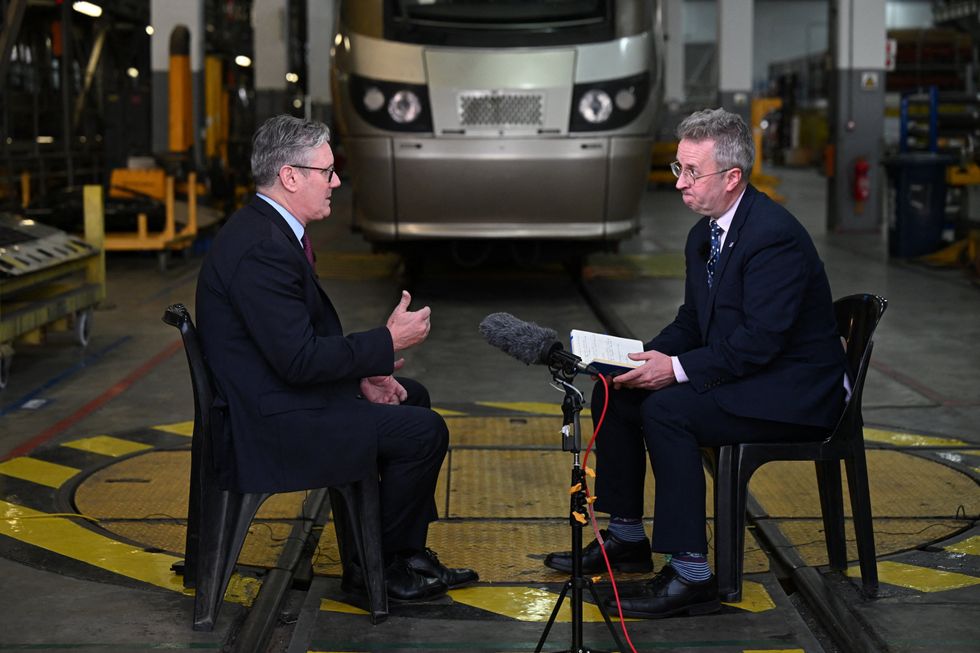 \u200b Sir Keir Starmer speaks to GB News