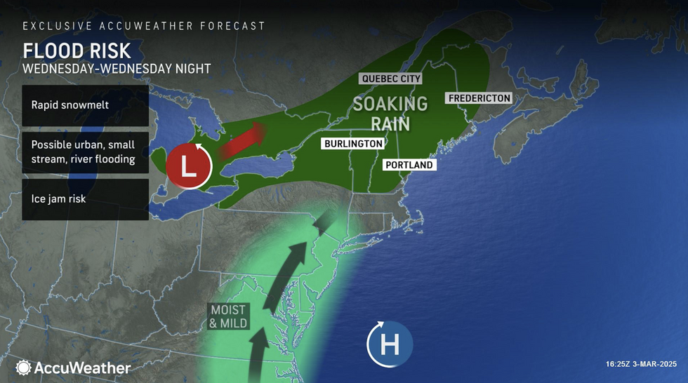 \u200b\u200bAccuWeather map shows east coast facing flood risk