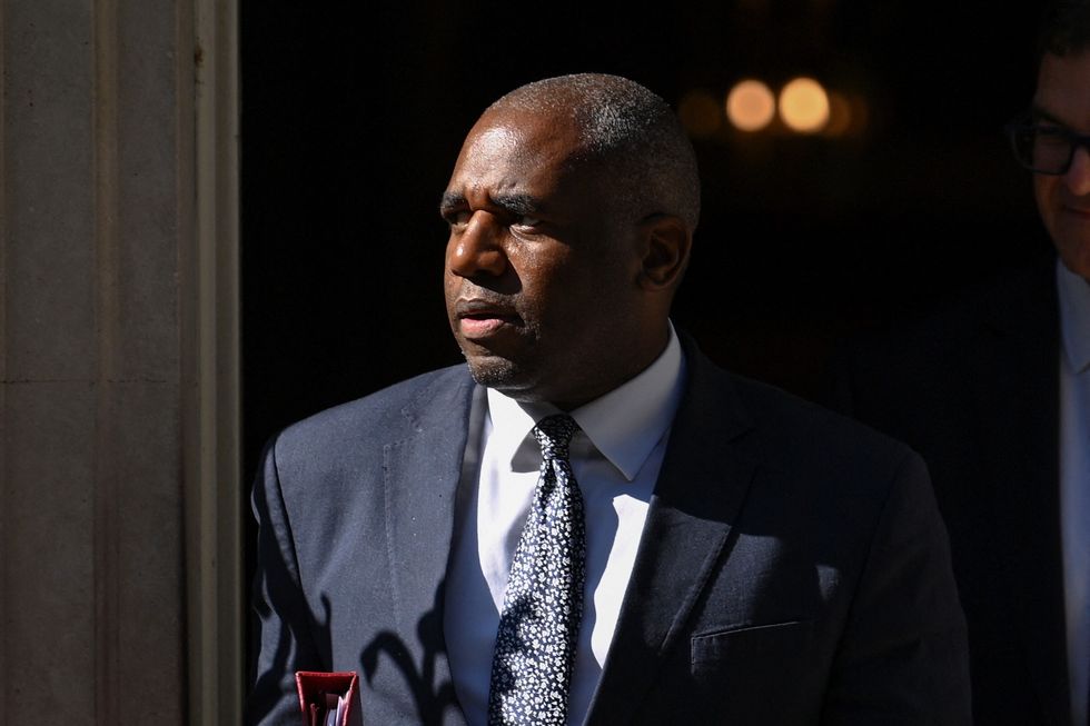 \u200b\u200bForeign Secretary David Lammy leaves 10 Downing Street en route to Washington