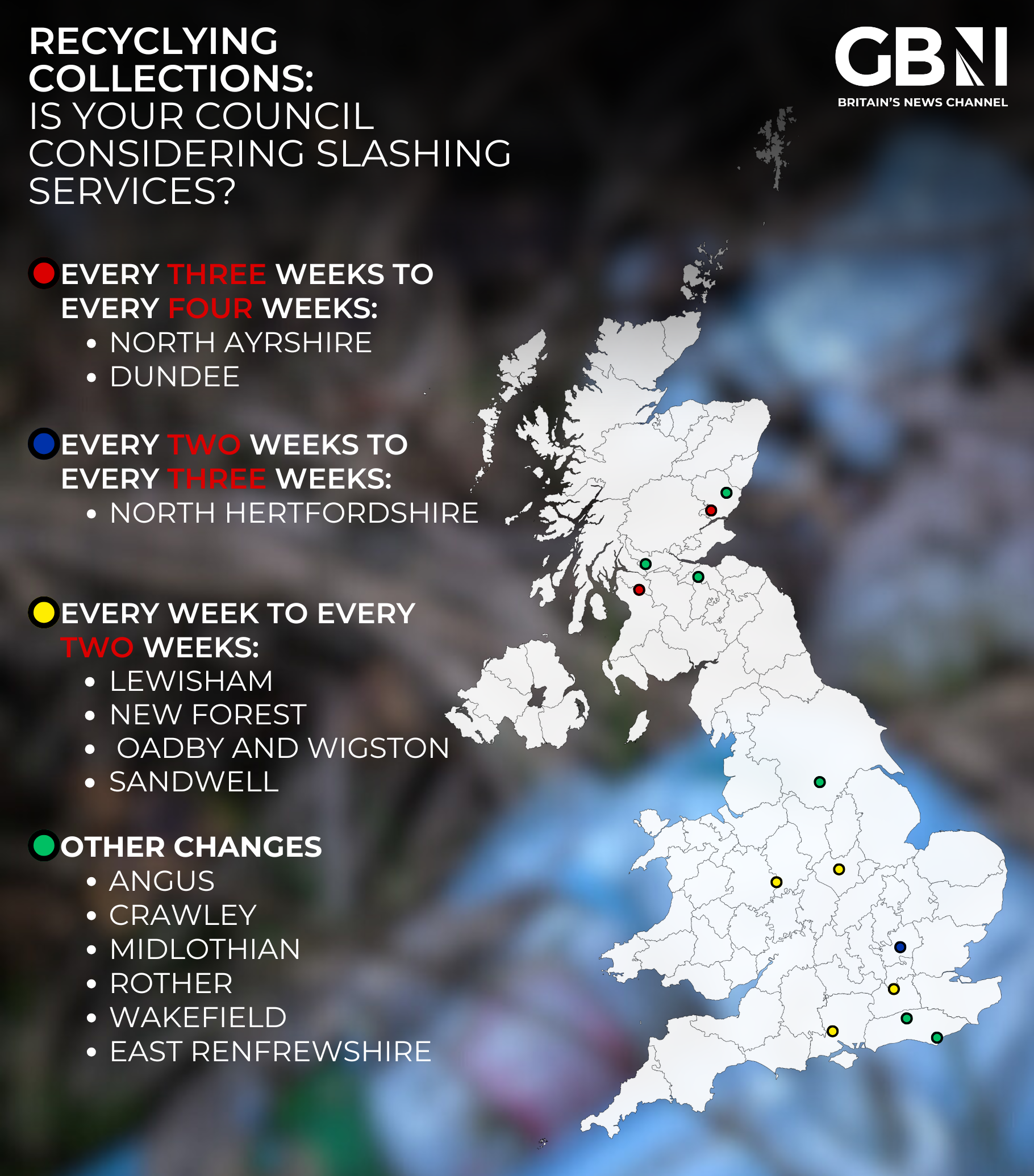 \u200b\u200bMAPPED: Councils considering switching their recycling bin collections