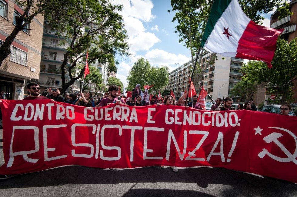 \u200bA counter protest was held against the fascist group