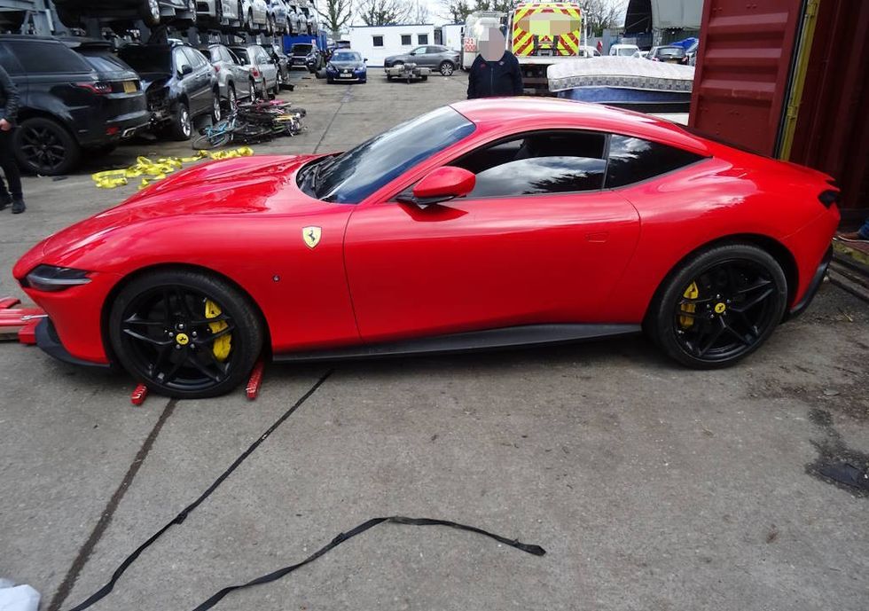 \u200bA Ferrari was also recovered by Essex Police