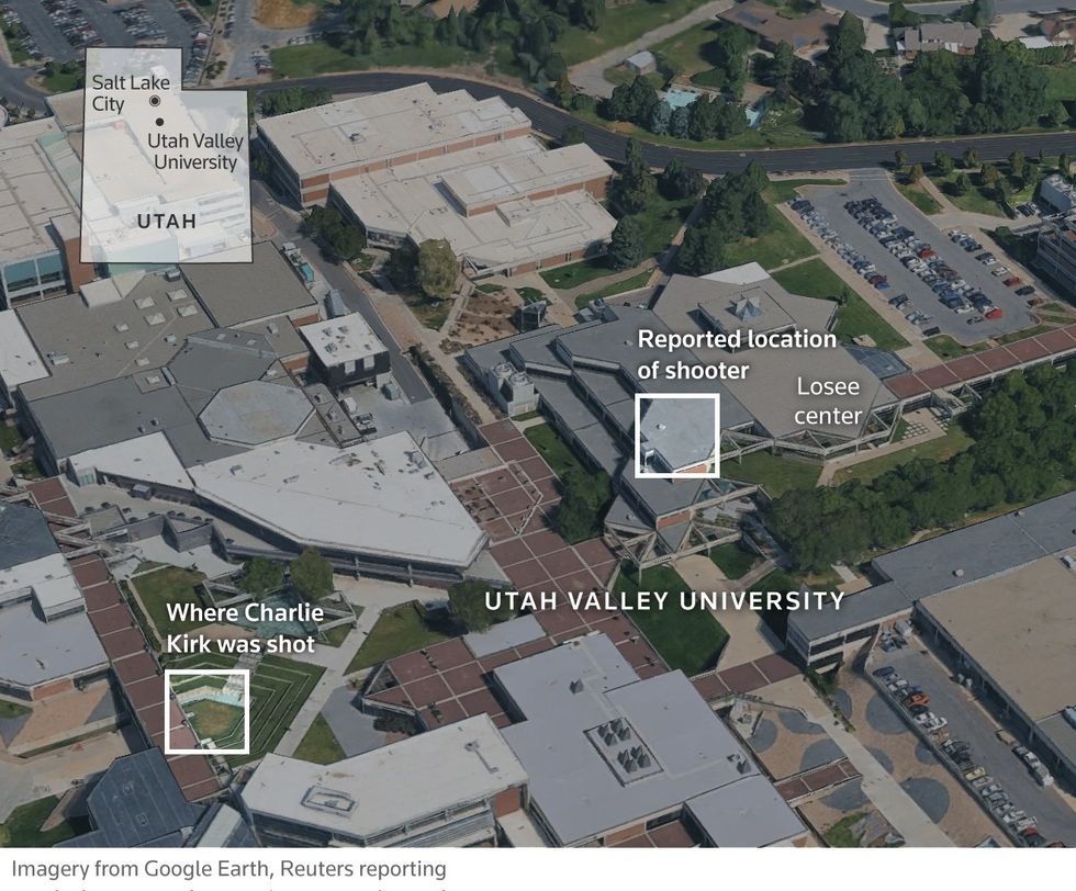 \u200bA graphic showing the location of the shooting