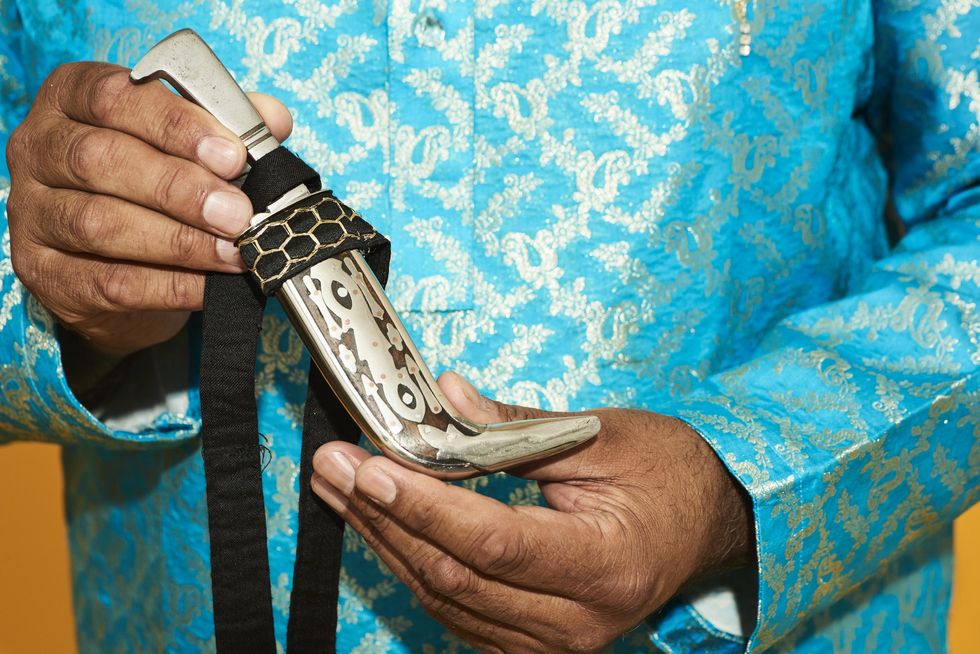 \u200bA kirpan is a small ceremonial sword
