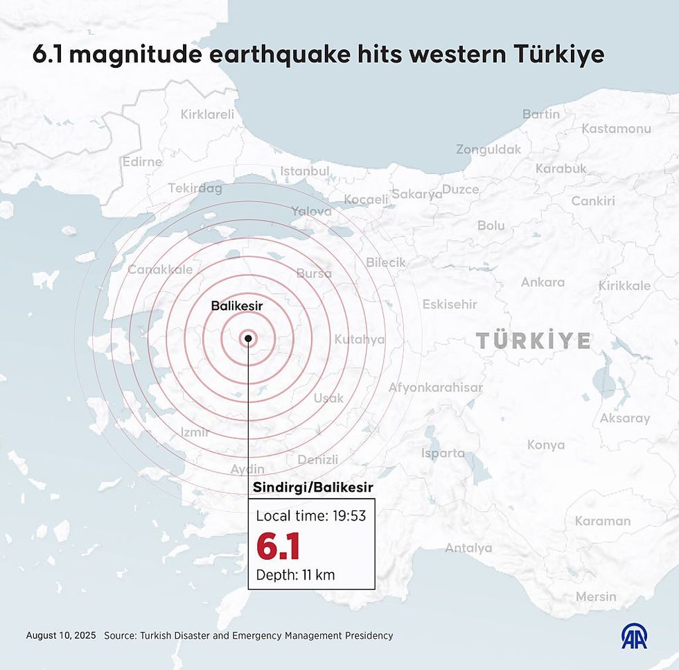 \u200bA map showing the location of the quake