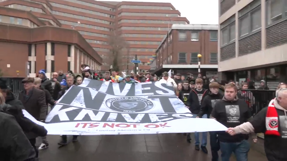 \u200bA march for Lives Not Knives after murder of Harvey Willgoose at school