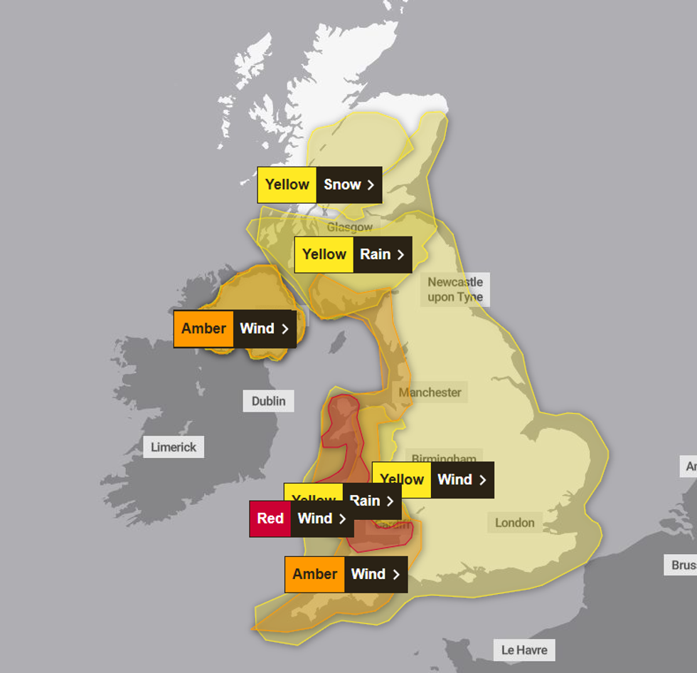 \u200bA new red wind alert has been issued by the Met Office