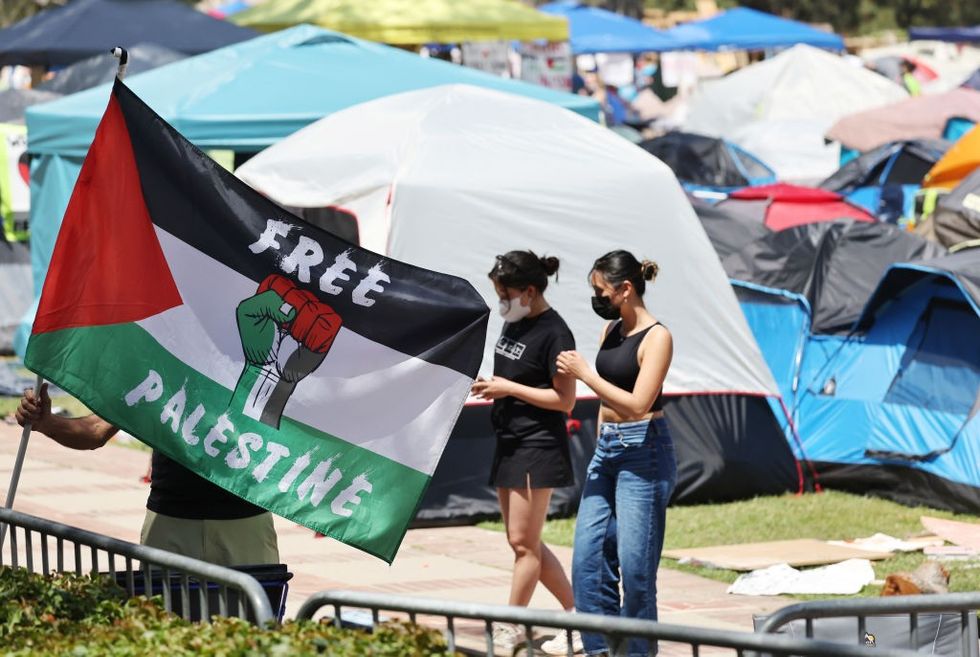 \u200bA Palestine flag in UCLA