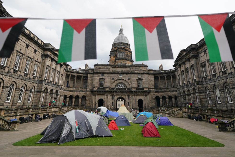 \u200bA pro-Palestine encampment at the University of Edinburgh, 2024