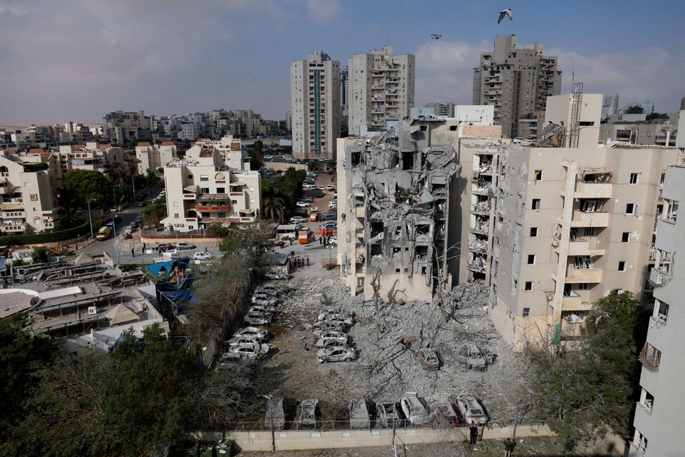 \u200bA residential site is damaged, following a missile attack from Iran on Israel