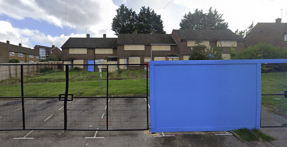 \u200bA row of Boarded up houses in Chippenham Road