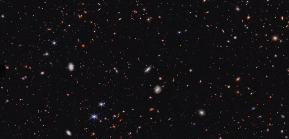 \u200bA small section of the image captured by the telescope