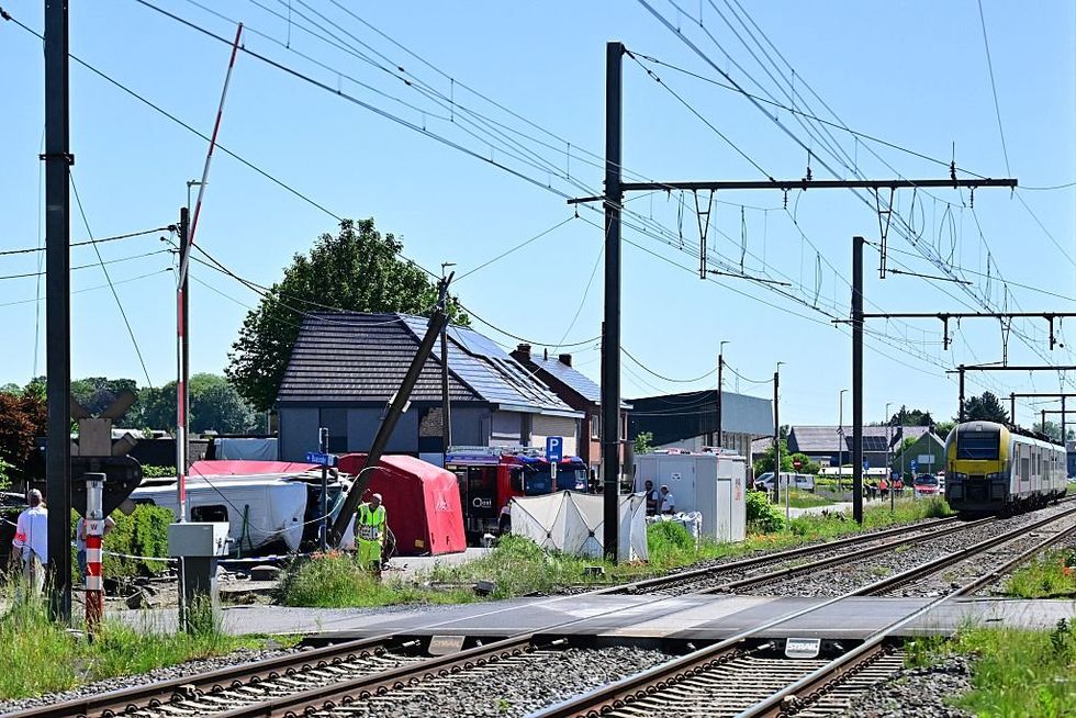 \u200bA train crashed