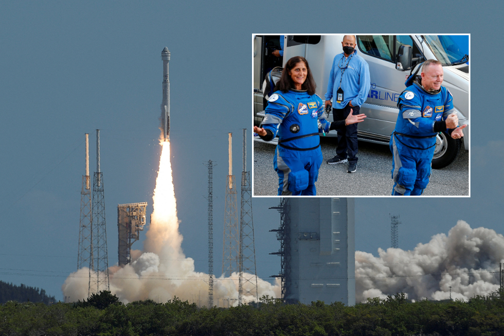 \u200bA United Launch Alliance Atlas V rocket carrying two astronauts aboard Boeing's Starliner-1 Crew Flight Test (CFT), is launched on a mission to the International Space Station